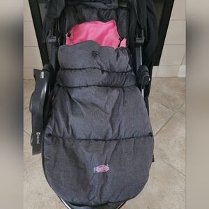 Grey & Pink Stroller Cover